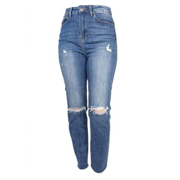 NEW RISEN high-rise med wash curve jeans - plus size in blue - Picture 1 of 10